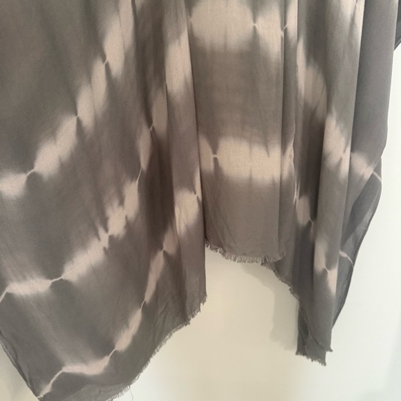 Charming Charlie Gray Boho Tie Dye Tunic Open Front Cardigan OS Festival Hippie - Picture 10 of 13